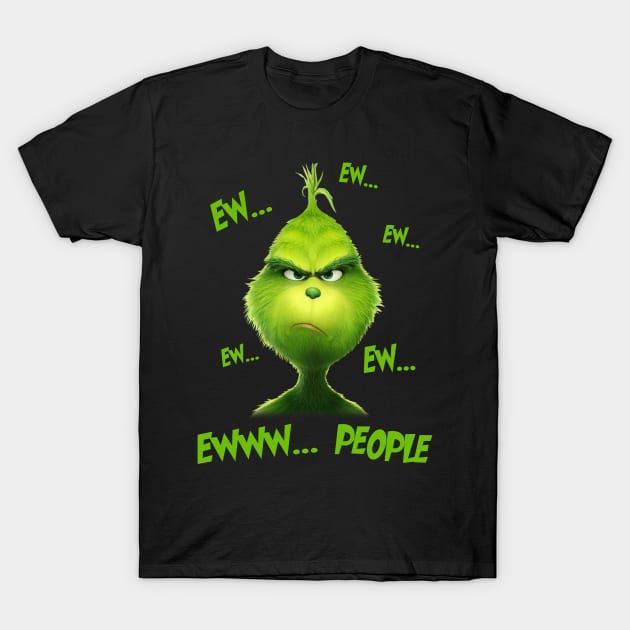 Funny Grinch Christmas Grinch Funny Gift Grinchmas Grinch Lovers T-Shirt by Archer Expressionism Style